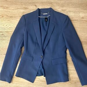 White House Black Marker Women's Blue Blazer